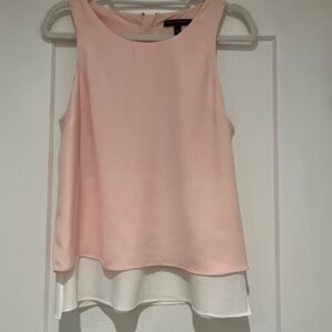 Banana Republic Blush Pink and White Sleeveless Blouse